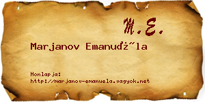 Marjanov Emanuéla névjegykártya